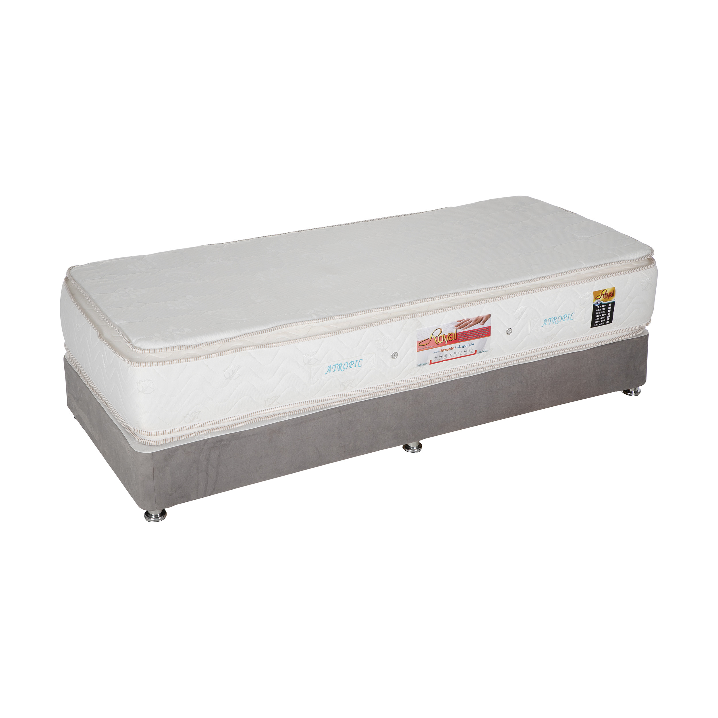 تخت خواب یک نفره مدل DMB124 سایز 200 × 90 سانتی‌ متر