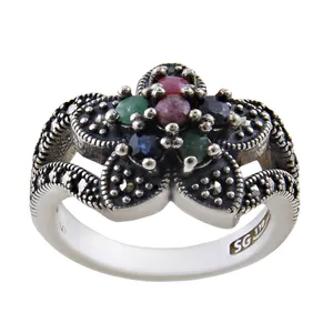  انگشتر نقره زنانه بازرگانی میلادی کد AW_301