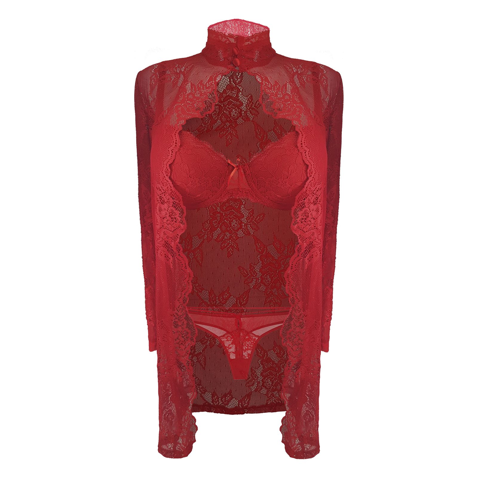 لباس خواب زنانه آنیل مدل 4743 رنگ قرمز -  - 1