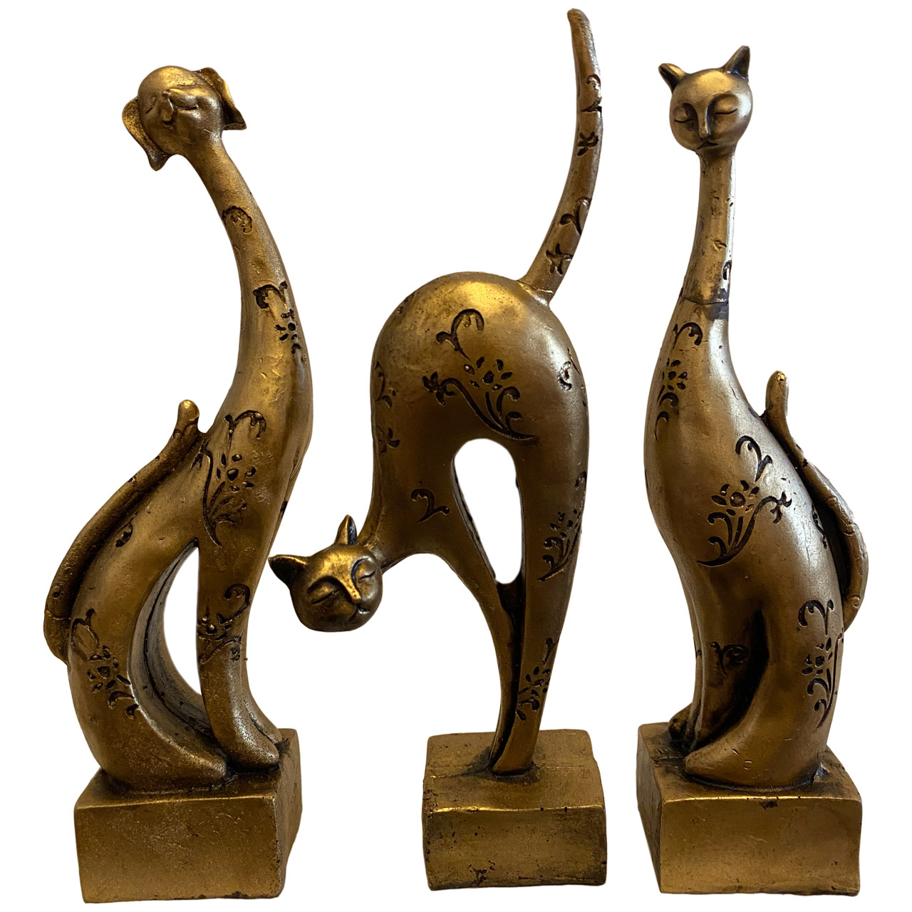مجسمه طرح سگ و گربه مجموعه 3 عددی