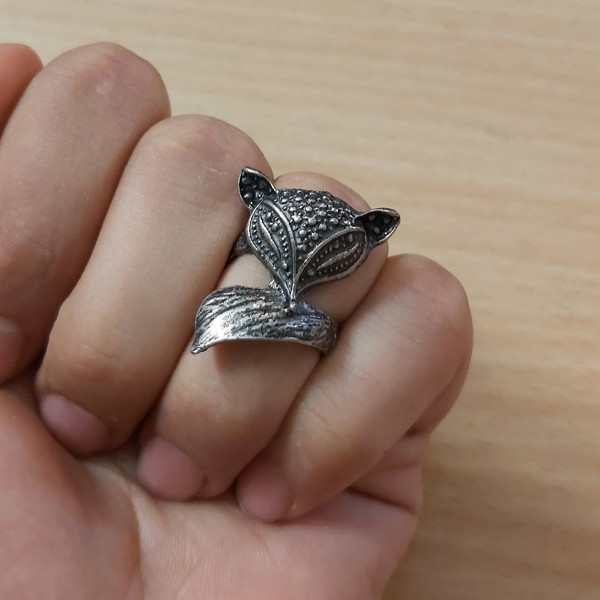 انگشتر طرح روباه کد FX 01