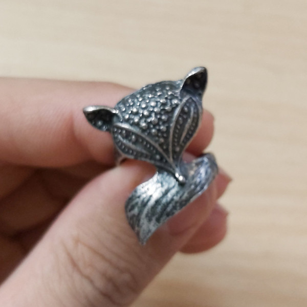 انگشتر طرح روباه کد FX 01