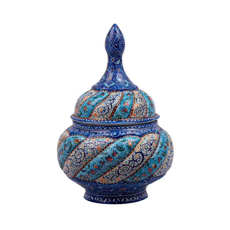 قندان میناکاری مدل پیچ