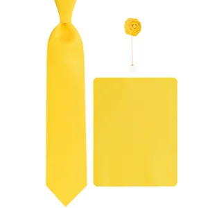 ست کراوات و دستمال جیب و گل کت مردانه جیان فرانکو روسی مدل GF-PA575-Y