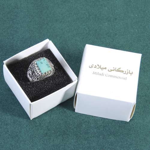 انگشتر نقره مردانه بازرگانی میلادی کد AM_238