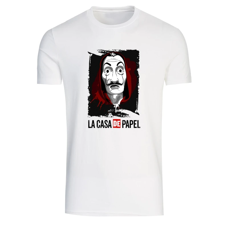 تیشرت آستین کوتاه مردانه طرح سرقت پول کد A162