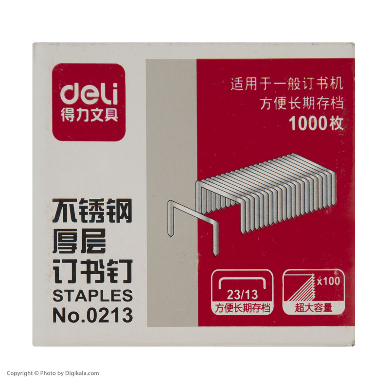 سوزن منگنه دلی کد 0213 سایز 23/13 بسته 1000 عددی