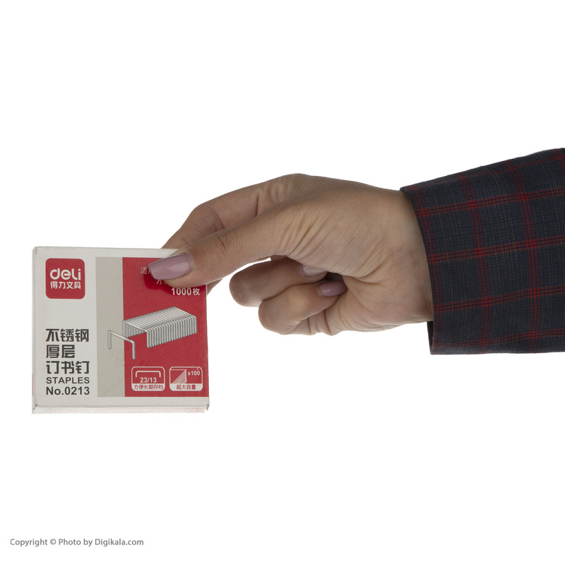 سوزن منگنه دلی کد 0213 سایز 23/13 بسته 1000 عددی