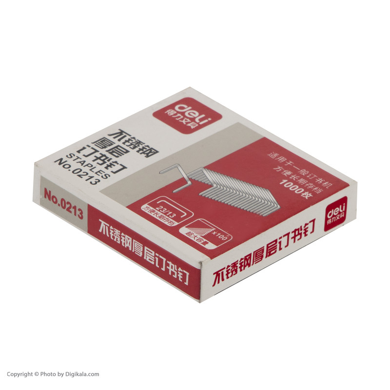 سوزن منگنه دلی کد 0213 سایز 23/13 بسته 1000 عددی