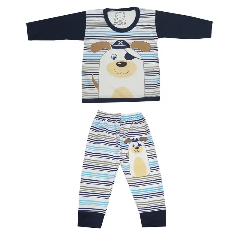 ست تی شرت و شلوار نوزادی طرح دزد دریایی