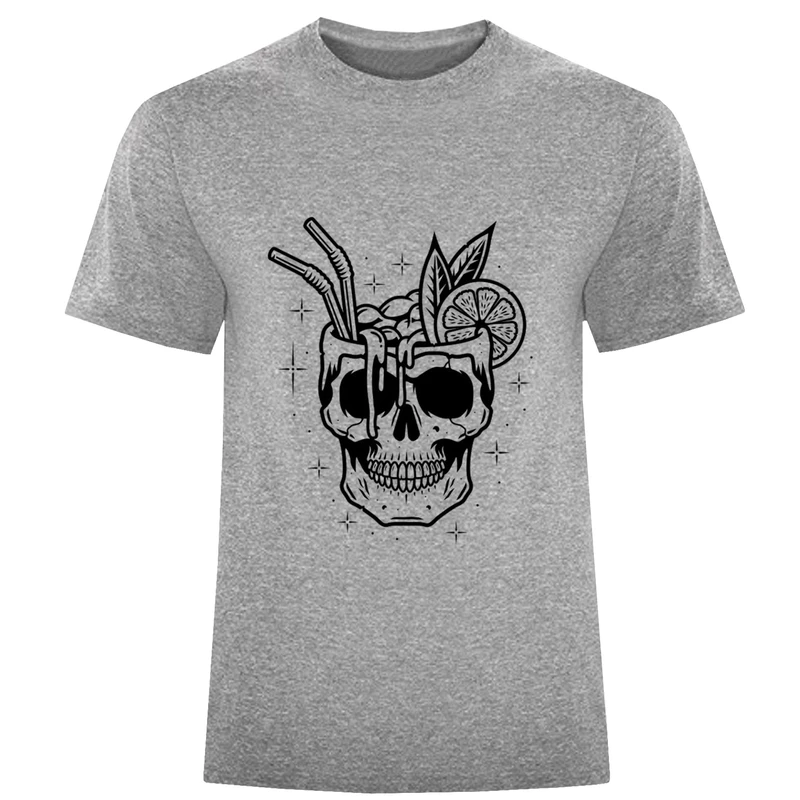 تیشرت آستین کوتاه مردانه طرح اسکلت کد F350