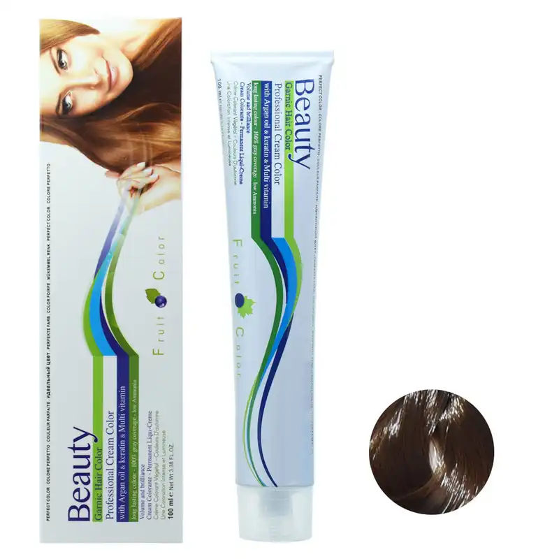 رنگ مو بیوتی شماره 6.0 حجم 100 میلی لیتر رنگ قهوه ای روشن