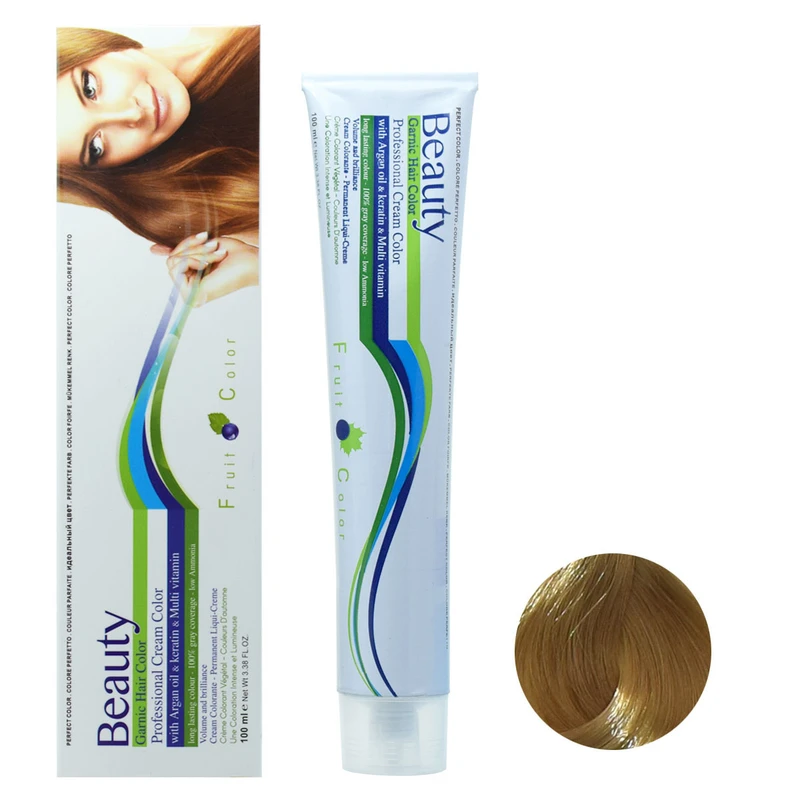 رنگ مو بیوتی شماره 9.3 حجم 100 میلی لیتر رنگ بلوند زیتونی خیلی روشن