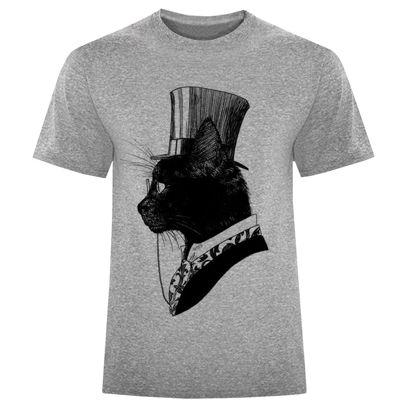 تیشرت آستین کوتاه مردانه طرح cat کد F433