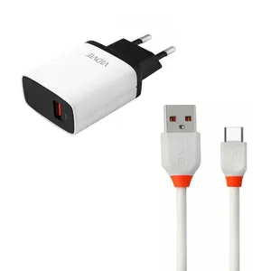 شارژر دیواری ویدوی مدل PLE215 به همراه کابل تبدیل microUSB