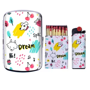  جا سیگاری مدل Dream کد AL10 به همراه فندک و کبریت