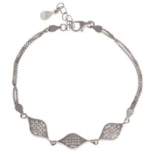 دستبند نقره زنانه کد 2313