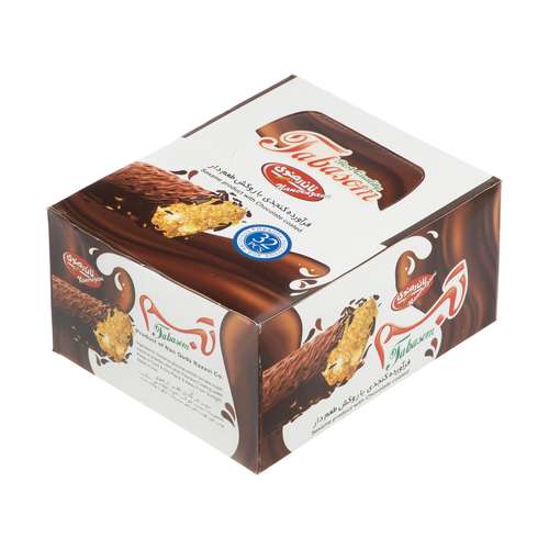 فرآورده کنجدی نان رضوی با روکش طعم دار شکلاتی - 20 گرم بسته 32 عددي	