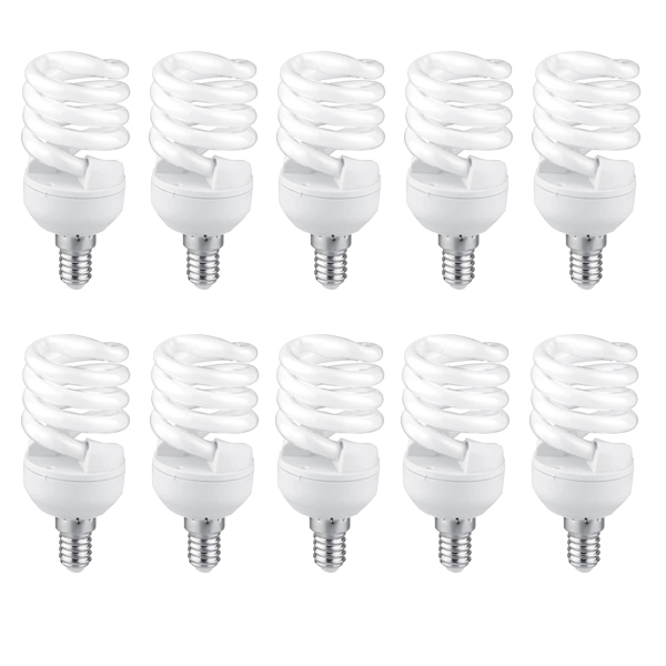 لامپ کم مصرف 11 وات لامپ نور مدل HGR پایه E14 بسته 10 عددی