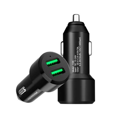 شارژر فندگی یسیدو مدل Y26 به همراه کابل microUSB