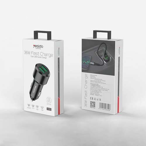 شارژر فندگی یسیدو مدل Y26 به همراه کابل microUSB