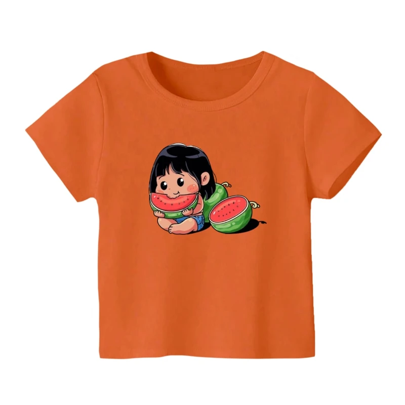 تی شرت آستین کوتاه بچگانه مدل دخترک یلدایی کد 35