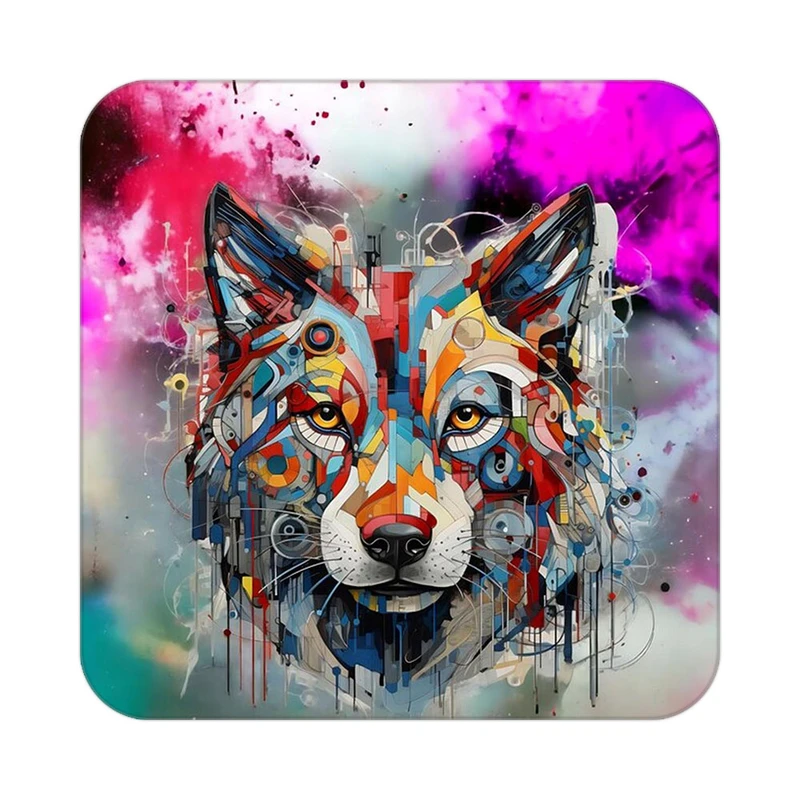 زیر لیوانی کاکتی طرح حیوانات رنگی مدل mp27087