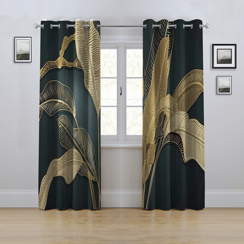 پرده مدل پانچی طرح برگ سایز 280x145 سانتی متر
