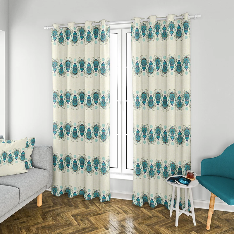 پرده طرح اسلیمی سایز 140x280 سانتی متر