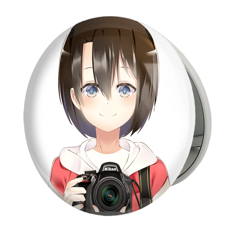 آینه جیبی خندالو طرح یوزورو نیشیمیا انیمه سایلنت ویس A Silent Voice مدل تاشو کد 15832 