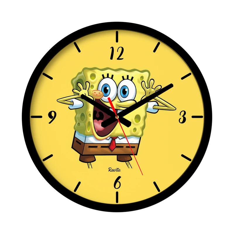 ساعت رومیزی عقربه‌ای راویتا مدل باب اسفنجی کد 3616