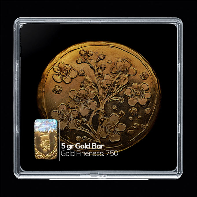 شمش طلا 18 عیار مدوپد مدل سکه گل کد SG10687