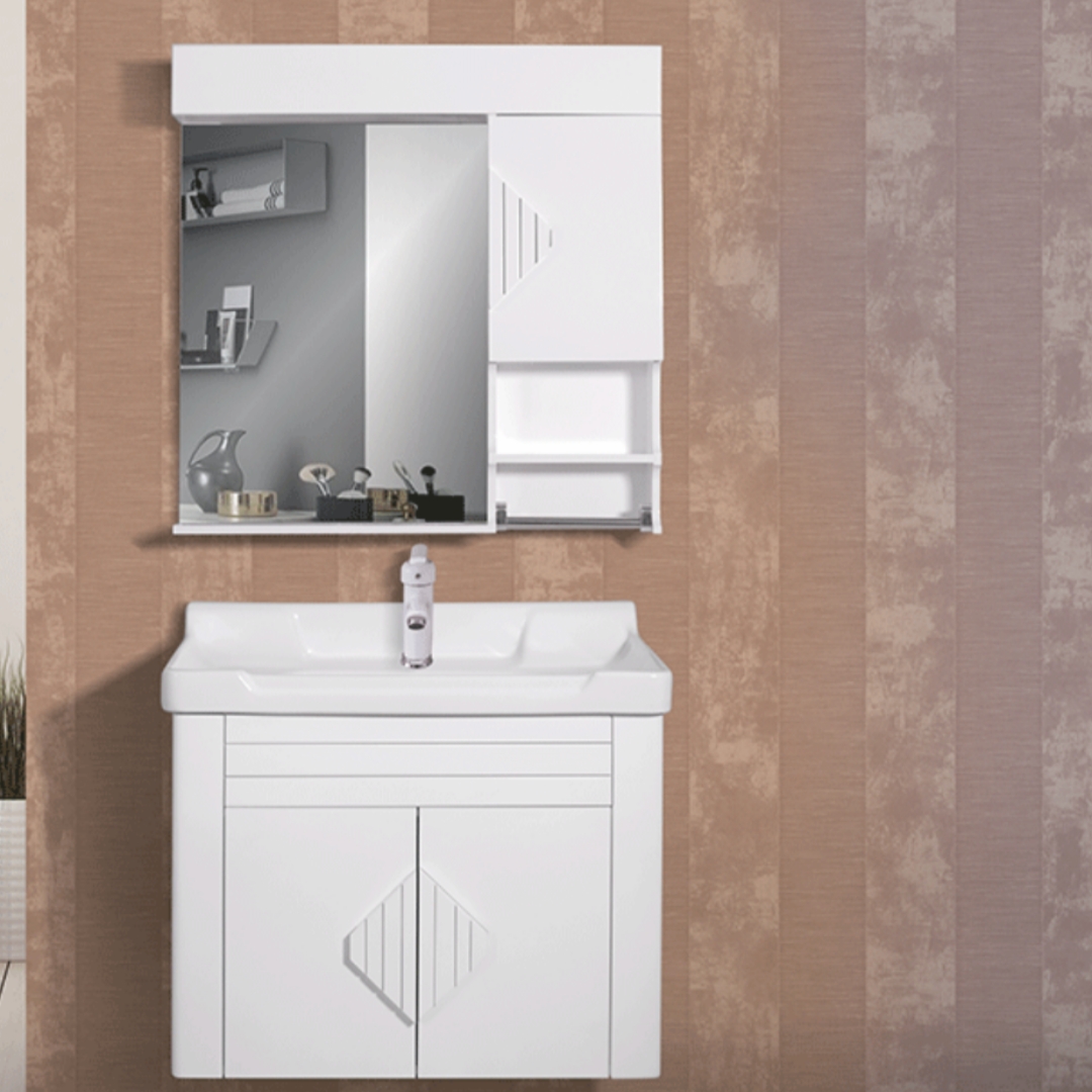 ست کابینت و روشویی مدل نگین به همراه آینه و باکس