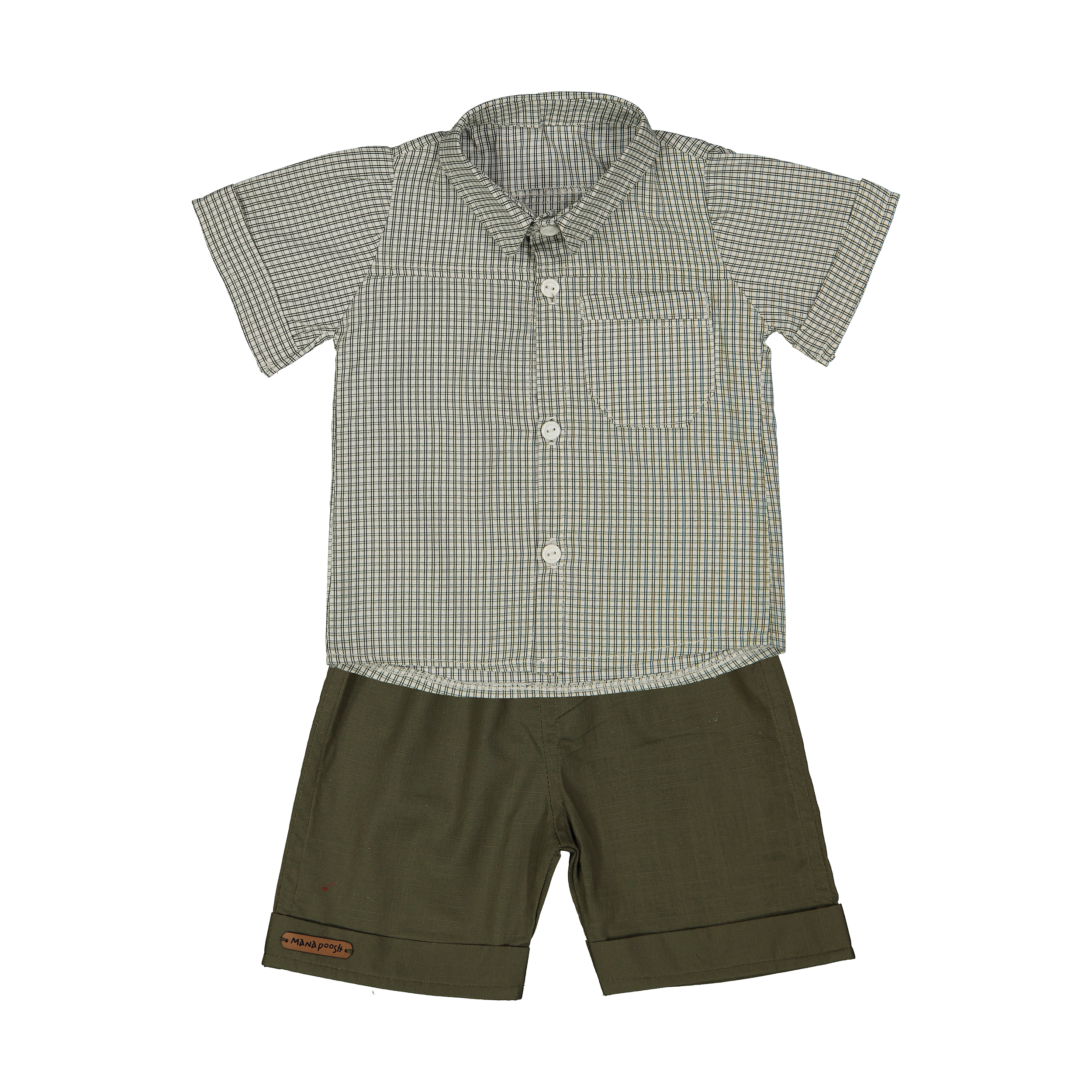 ست پیراهن و شلوارک پسرانه ماناپوش مدل 1039