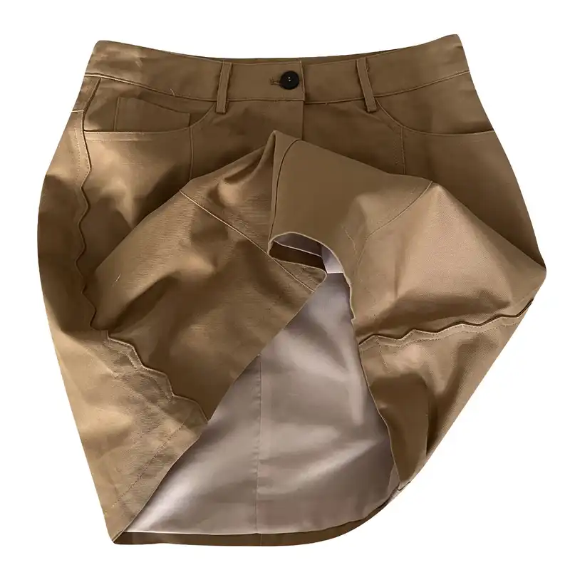 دامن جذب زنانه مدل 80 رنگ قهوه‌ای روشن