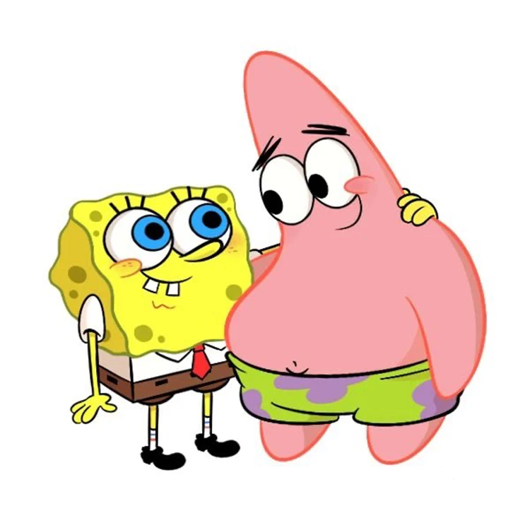 استیکر پارچه و لباس پاد آفرین مدل باب اسفنجی و پاتریک کد 791