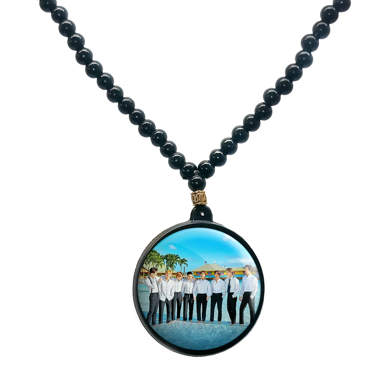 گردنبند پرمانه طرح exo کد pmd.14145 مدل دو طرفه