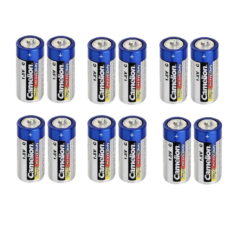 باتری C کملیون مدل متوسط Super Heavy Duty مجموعه 12 عددی