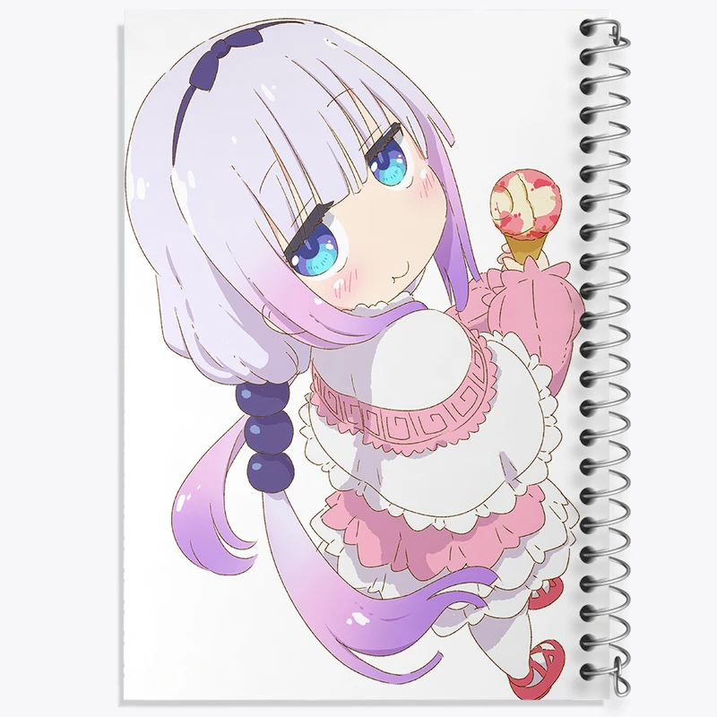 دفتر نقاشی 50 برگ خندالو طرح کانا انیمه اژدهای خدمتکار کوبایاشی کد 36337