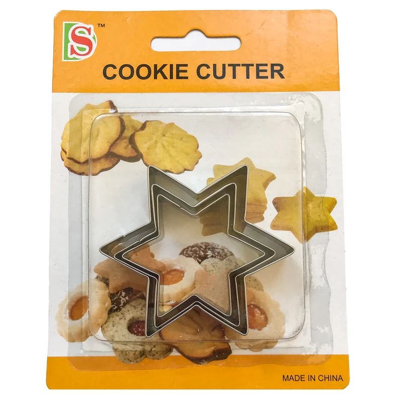 کاتر شیرینی مدل ستاره کد MAH17 مجموعه ۳ عددی