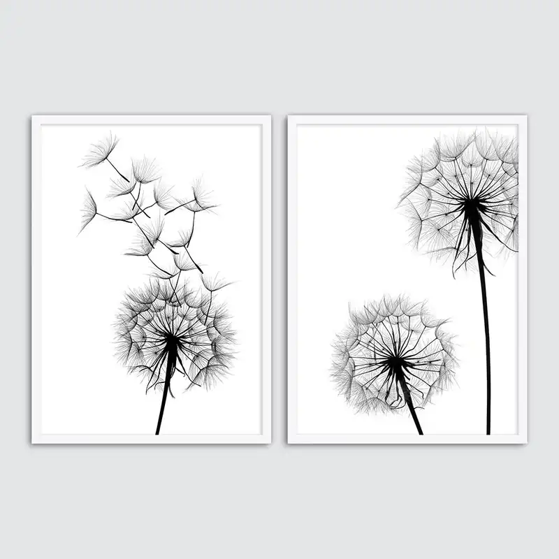 تابلو سالی وود طرح ترانه باد و قاصدک کد T110518 مجموعه 2 عددی