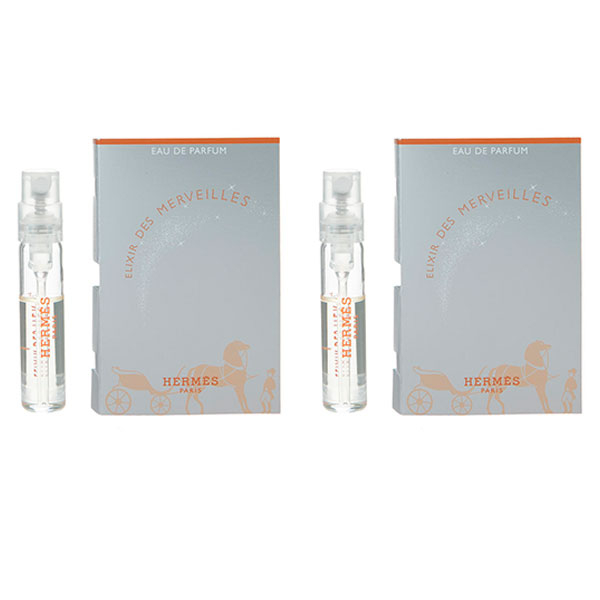 عطر جیبی زنانه هرمس مدل Elixir Des Merveilles حجم 2 میلی لیتر بسته 2 عددی
