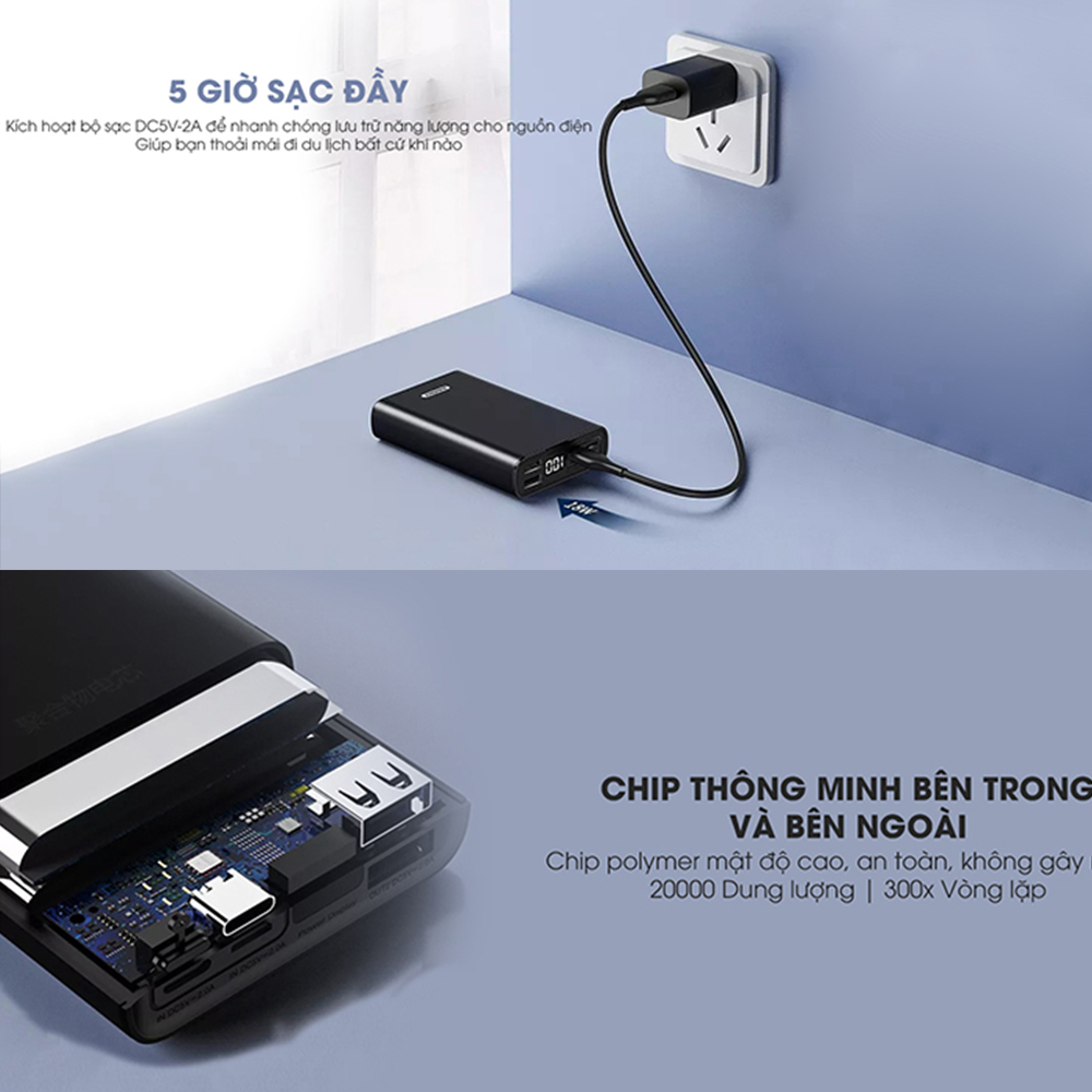 شارژر همراه ریمکس مدل RPP-135 ظرفیت 10000 میلی آمپر ساعت