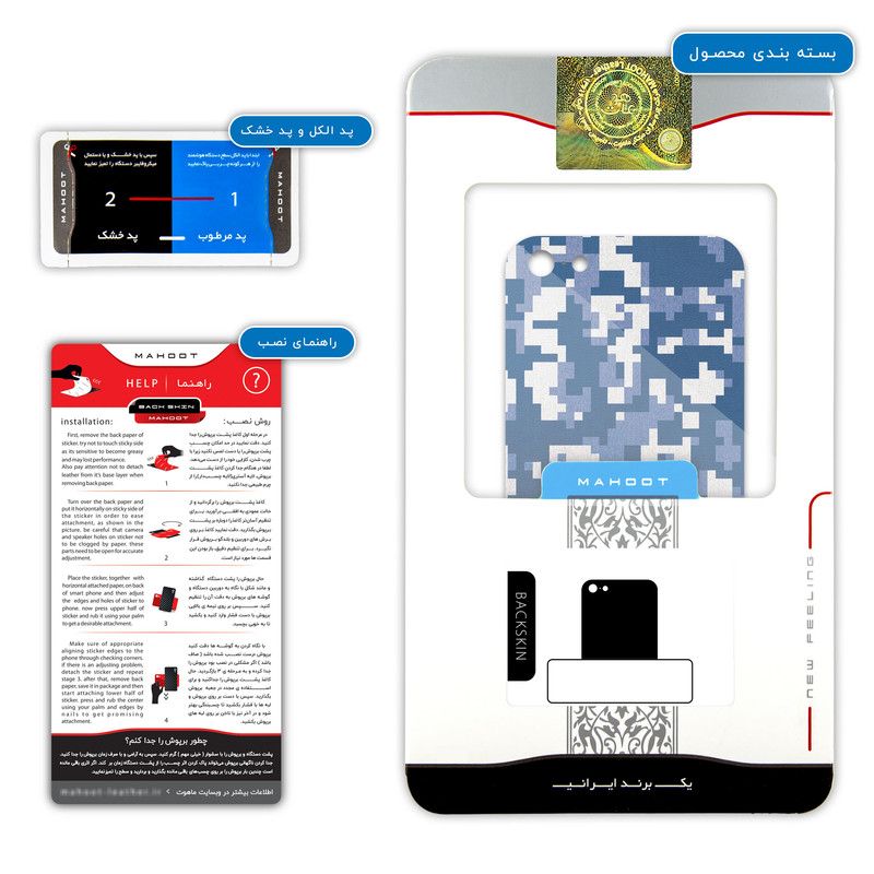 برچسب پوششی ماهوت مدل Army-pixel Design مناسب برای گوشی iPhone 5