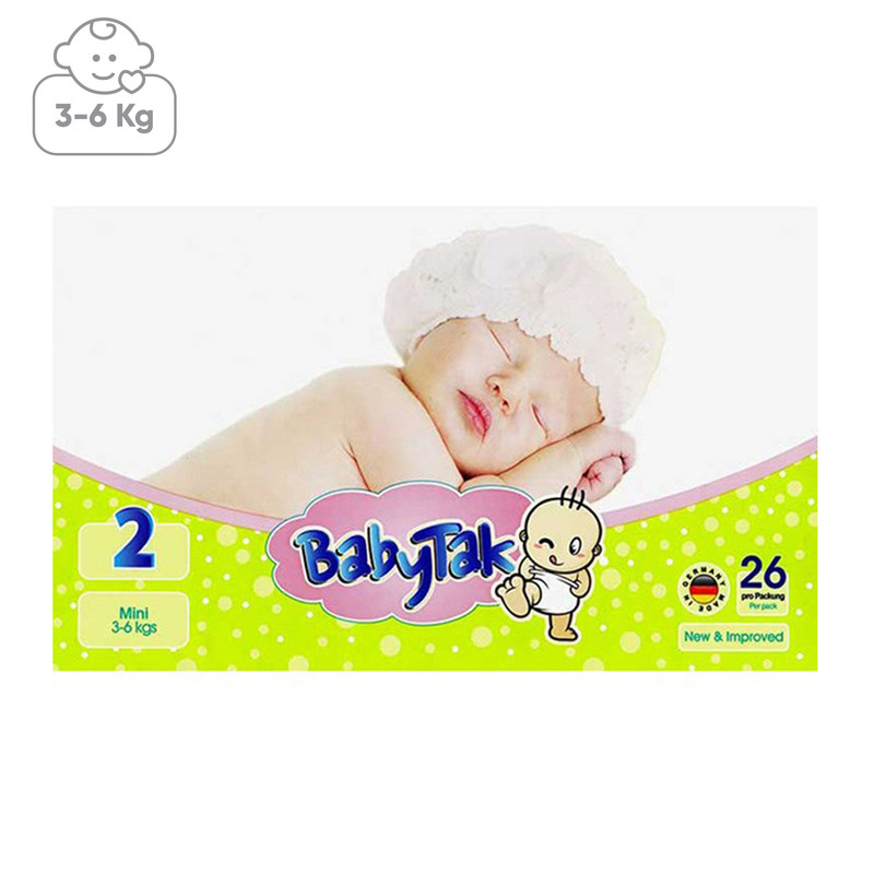 پوشک بیبی تک سایز 2 بسته 26 عددی