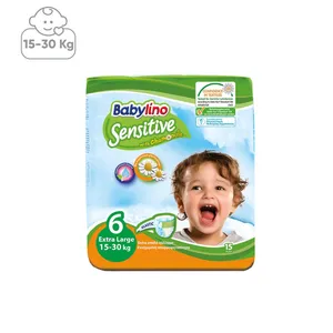 پوشک ضد حساسیت بیبی لینو مدل Normal سایز 6 بسته 15 عددی