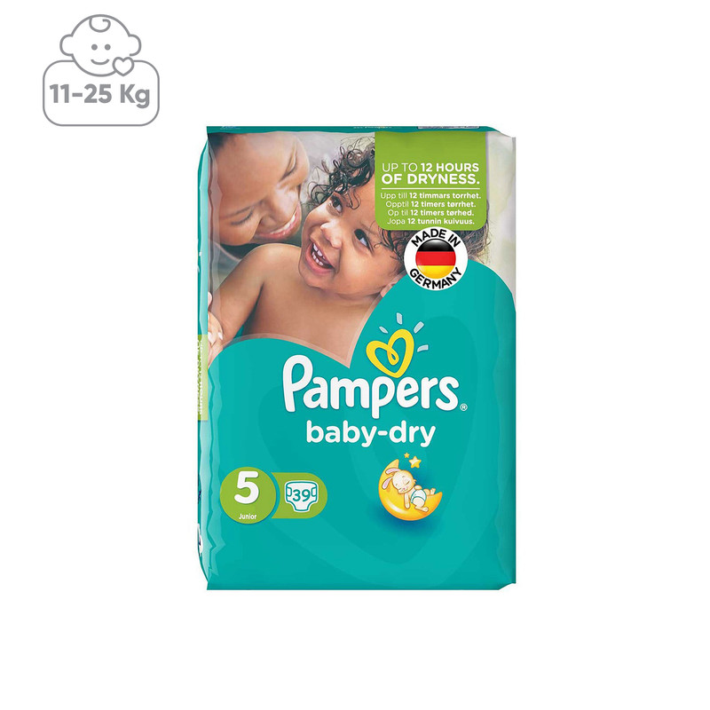 پوشک پمپرز مدل Baby Dry سایز 5 بسته 39 عددی