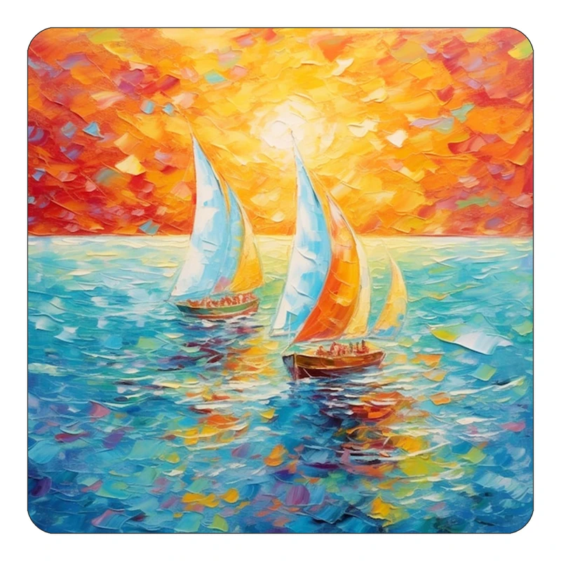 مگنت کاکتی طرح نقاشی رنگ روغن مدل mp72587