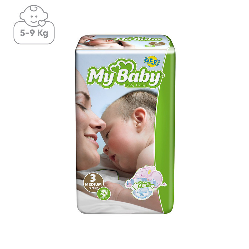 پوشک مای بیبی مدل Stretchy سایز 3 بسته 14 عددی