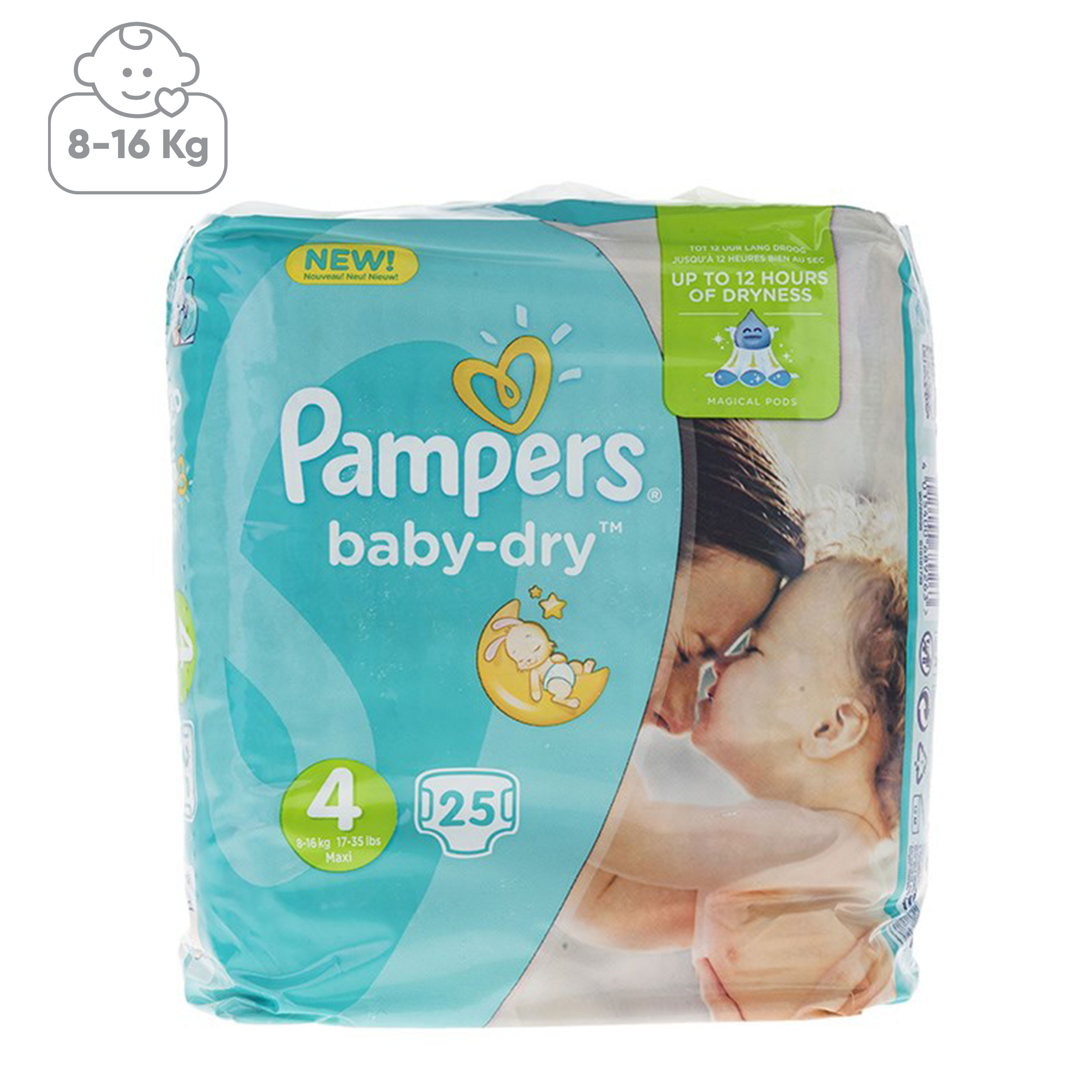 پوشک پمپرز مدل New Baby Dry سایز 4 بسته 25 عددی